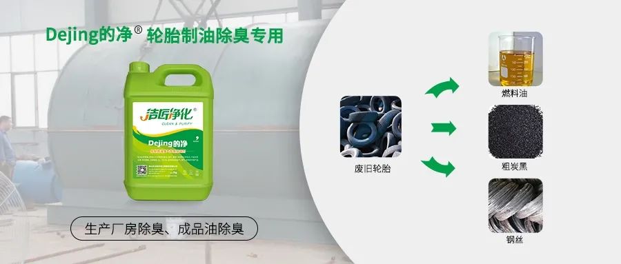 廢舊輪胎煉油廢氣污染，車間惡臭問題可利用潔匠凈化除臭劑解決.jpg